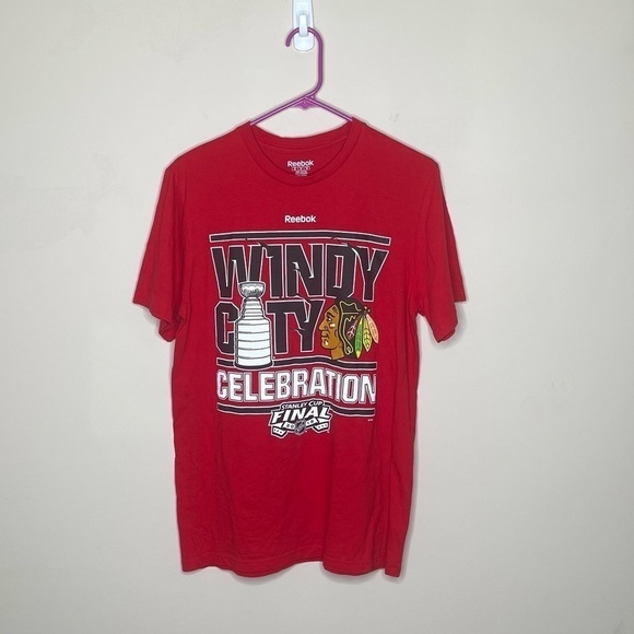 Chicago Blackhawks T Shirt Windy City Celebration Stanley Cup Champions - Picture 2 of 4